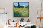 Pixalot Green Wheat Field with Cypress