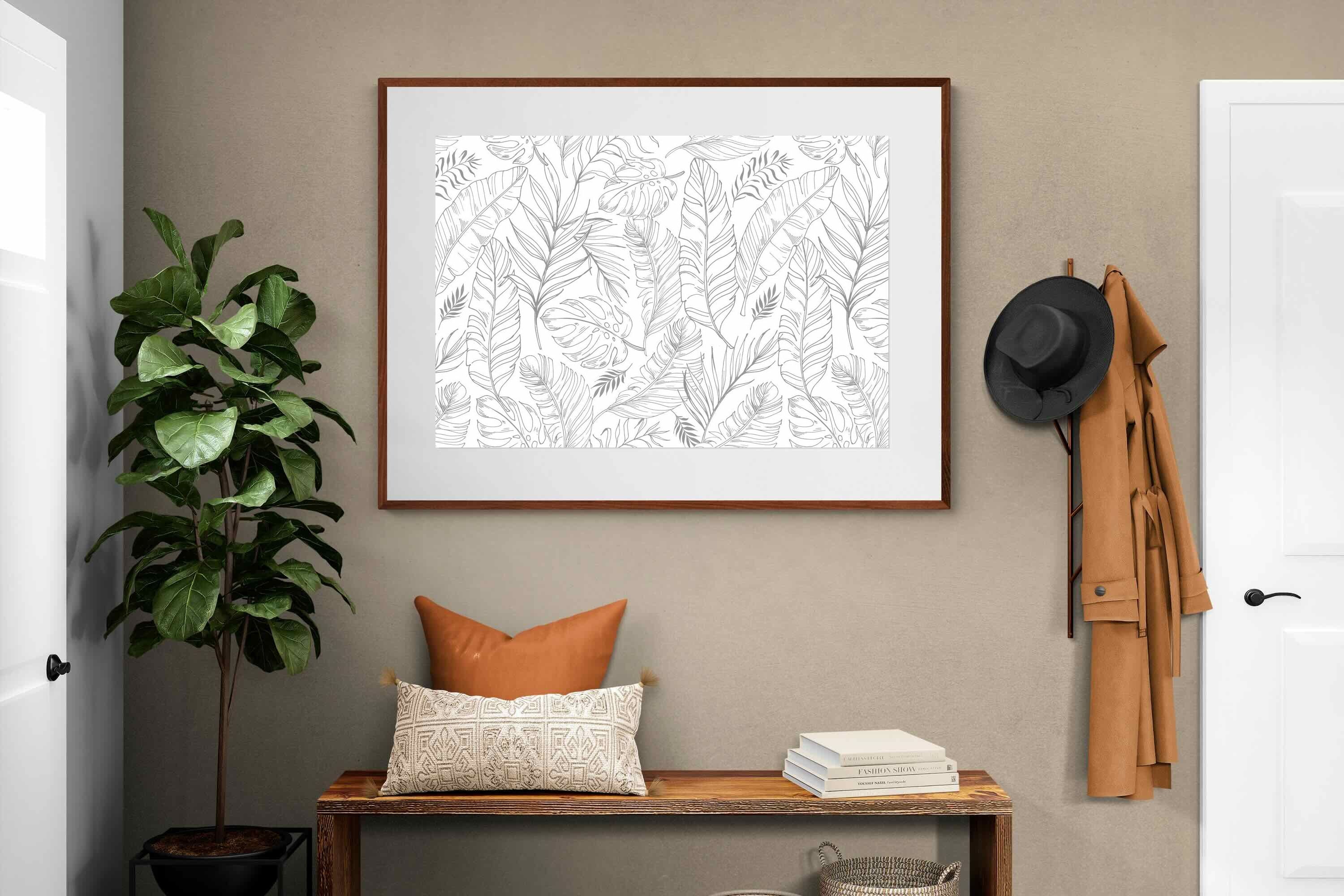 Pixalot ® Greyscale Leaves