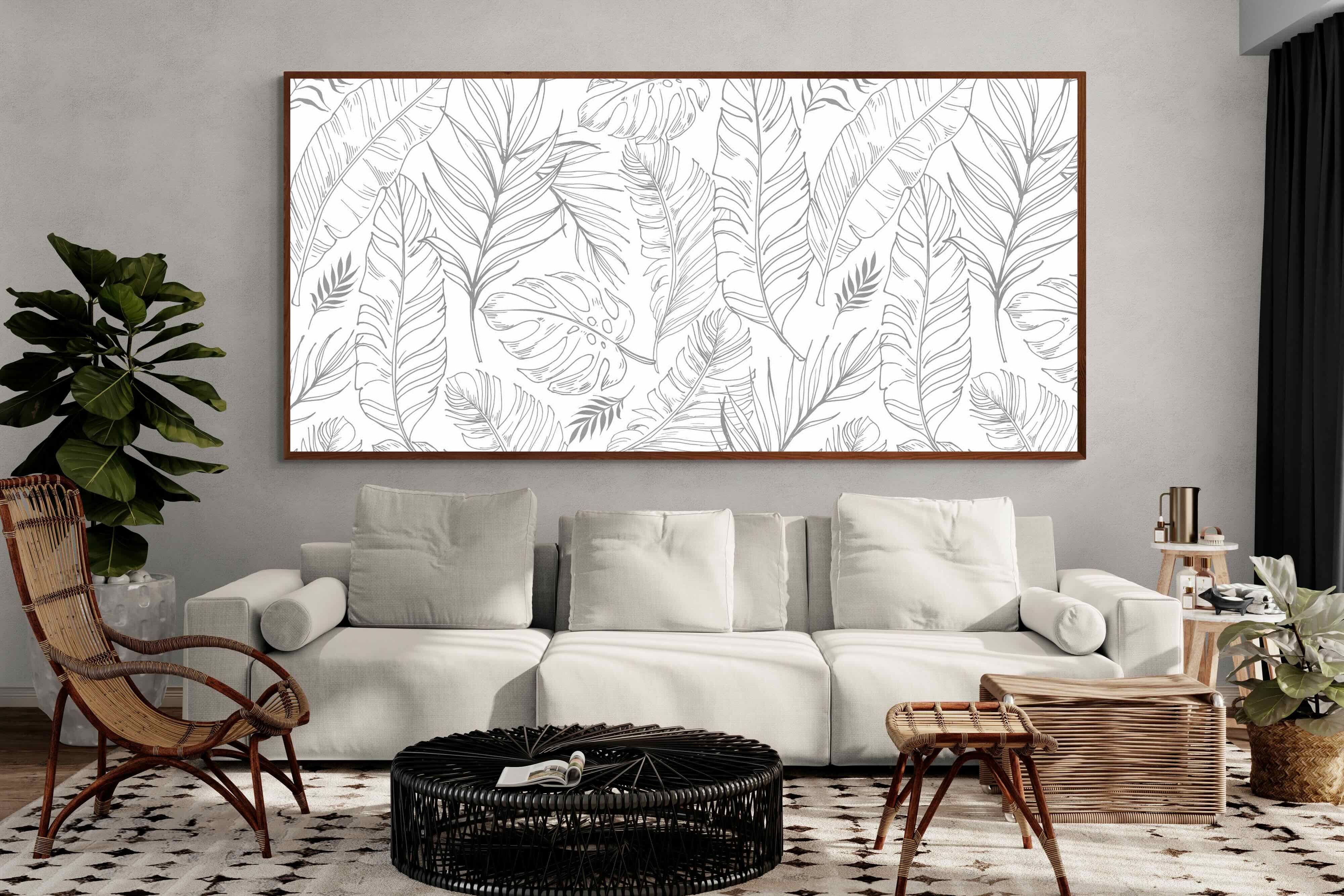 Pixalot ® Greyscale Leaves