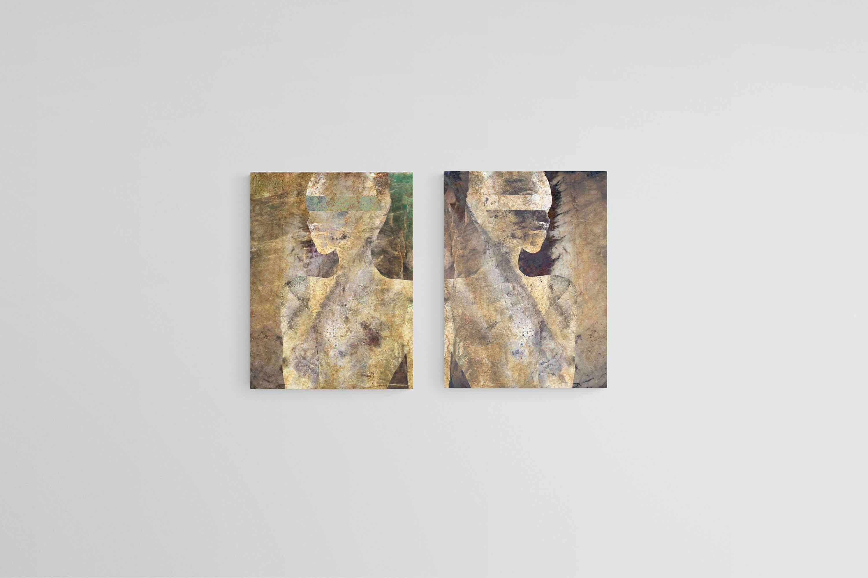 Guardians Set-Wall_Art-45 x 60cm (x2)-Mounted Canvas-No Frame-Pixalot