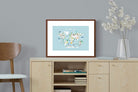 Pixalot Kids World Map (Blue)