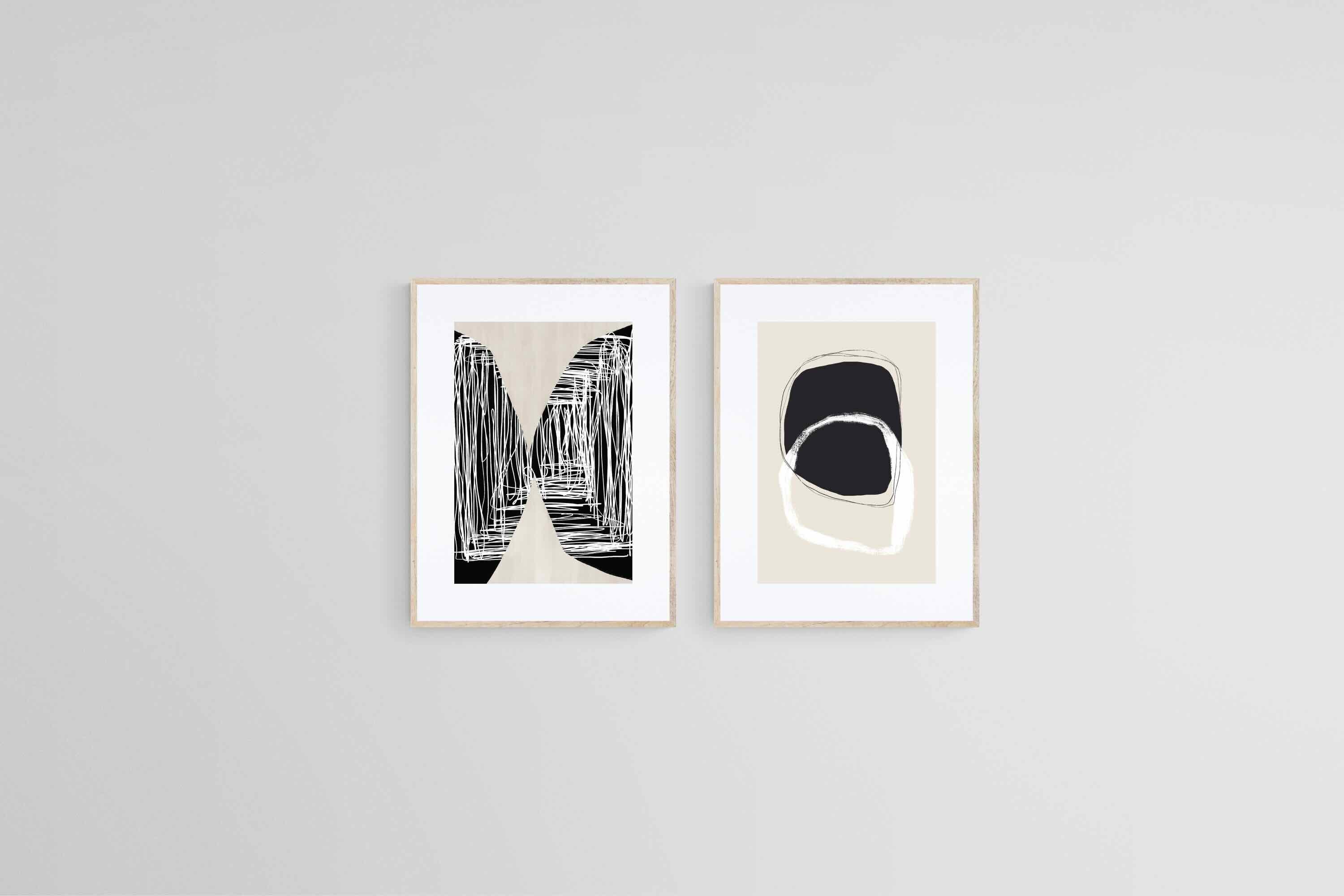 Look & Glance Set-Wall_Art-45 x 60cm (x2)-Framed Print-Wood-Pixalot