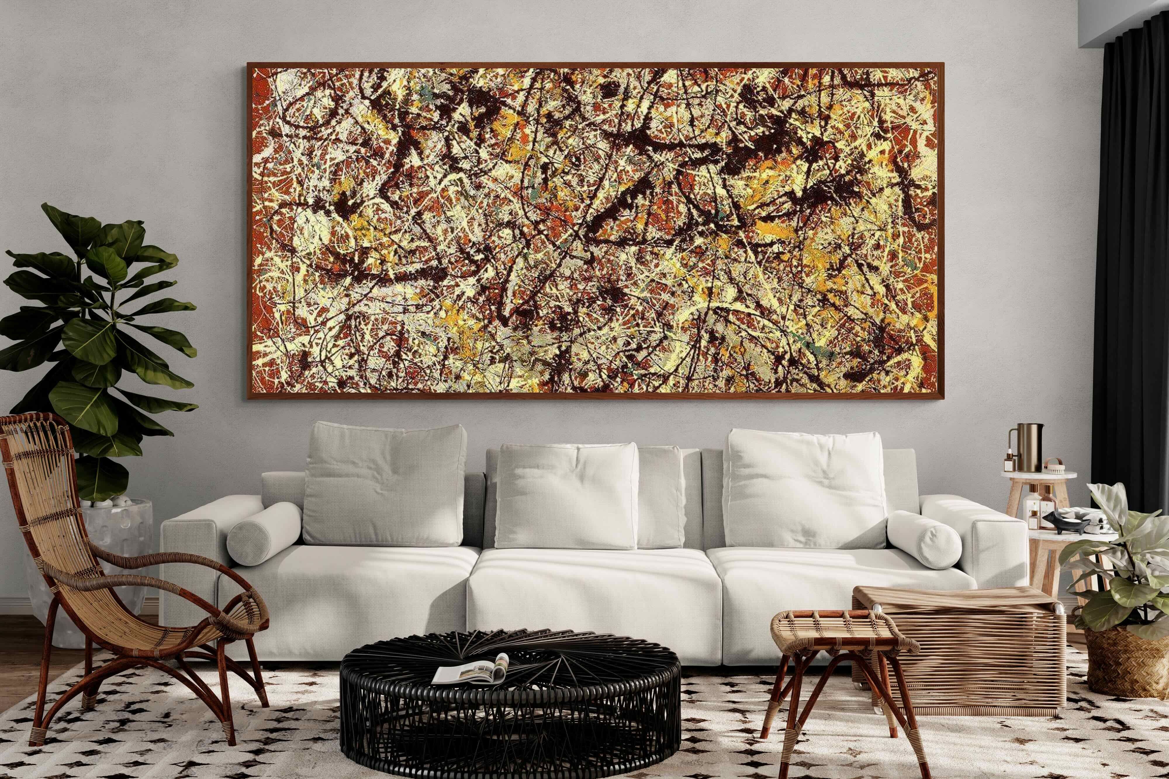 Pixalot ® Mural on Indian Red Ground