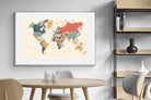 Pixalot Muted Tones World Map