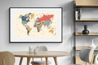 Pixalot Muted Tones World Map