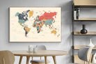 Pixalot Muted Tones World Map