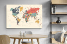 Pixalot Muted Tones World Map