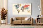 Pixalot Muted Tones World Map