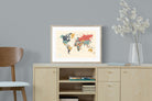 Pixalot Muted Tones World Map