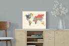 Pixalot Muted Tones World Map