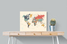 Pixalot Muted Tones World Map