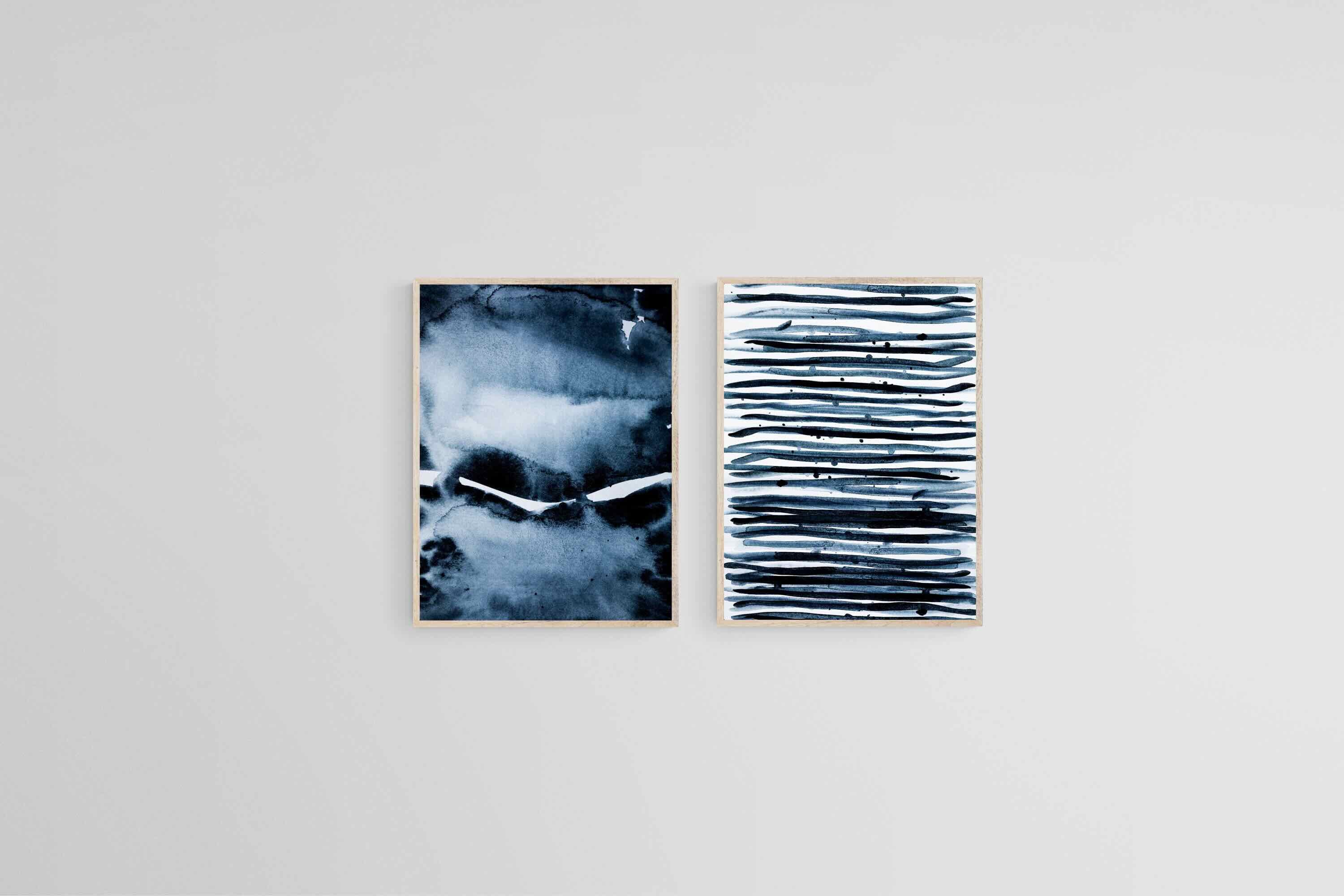 Oceanic Duality Set-Wall_Art-45 x 60cm (x2)-Mounted Canvas-Wood-Pixalot