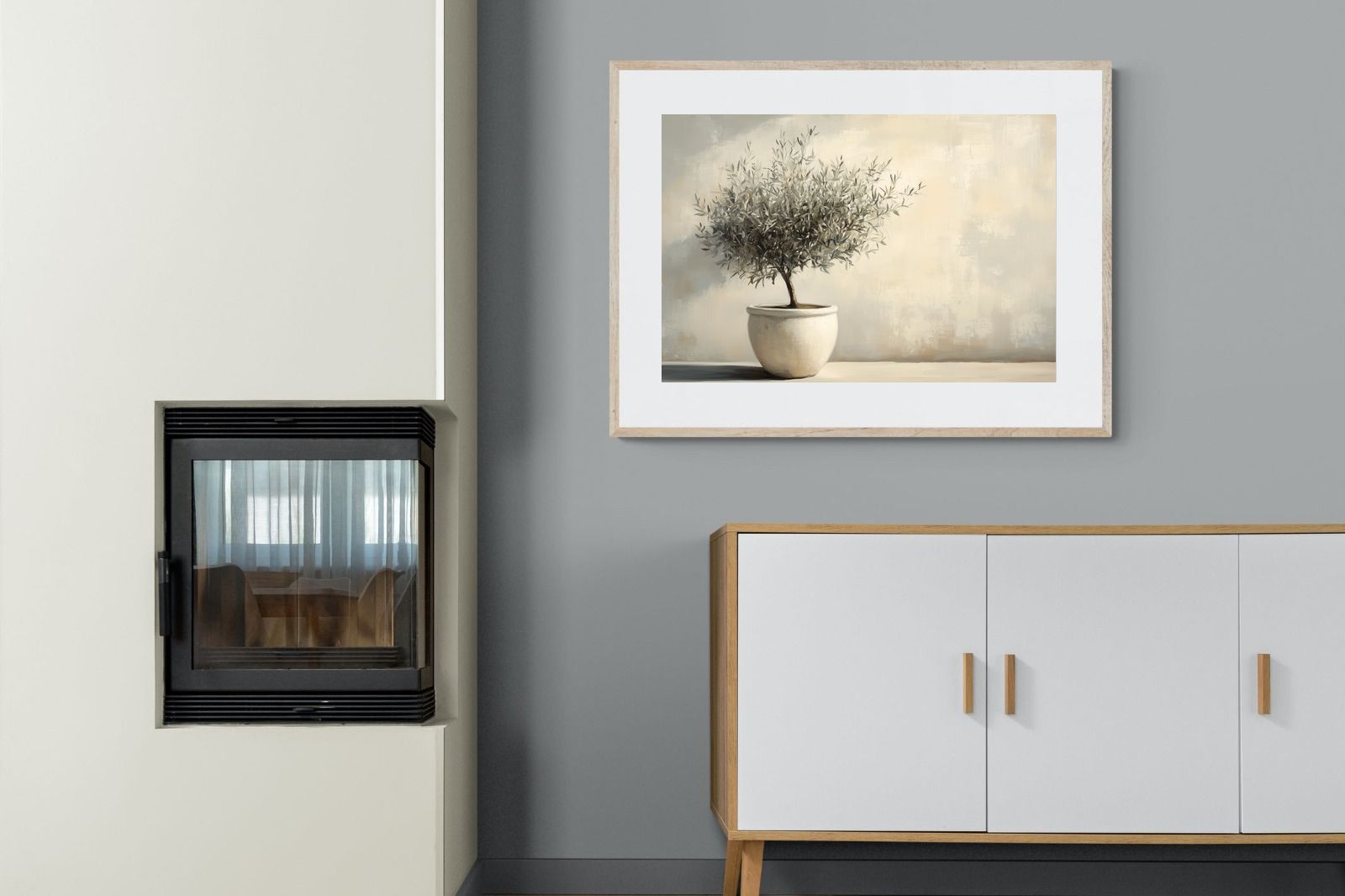 Pixalot Olive Tree in White Pot