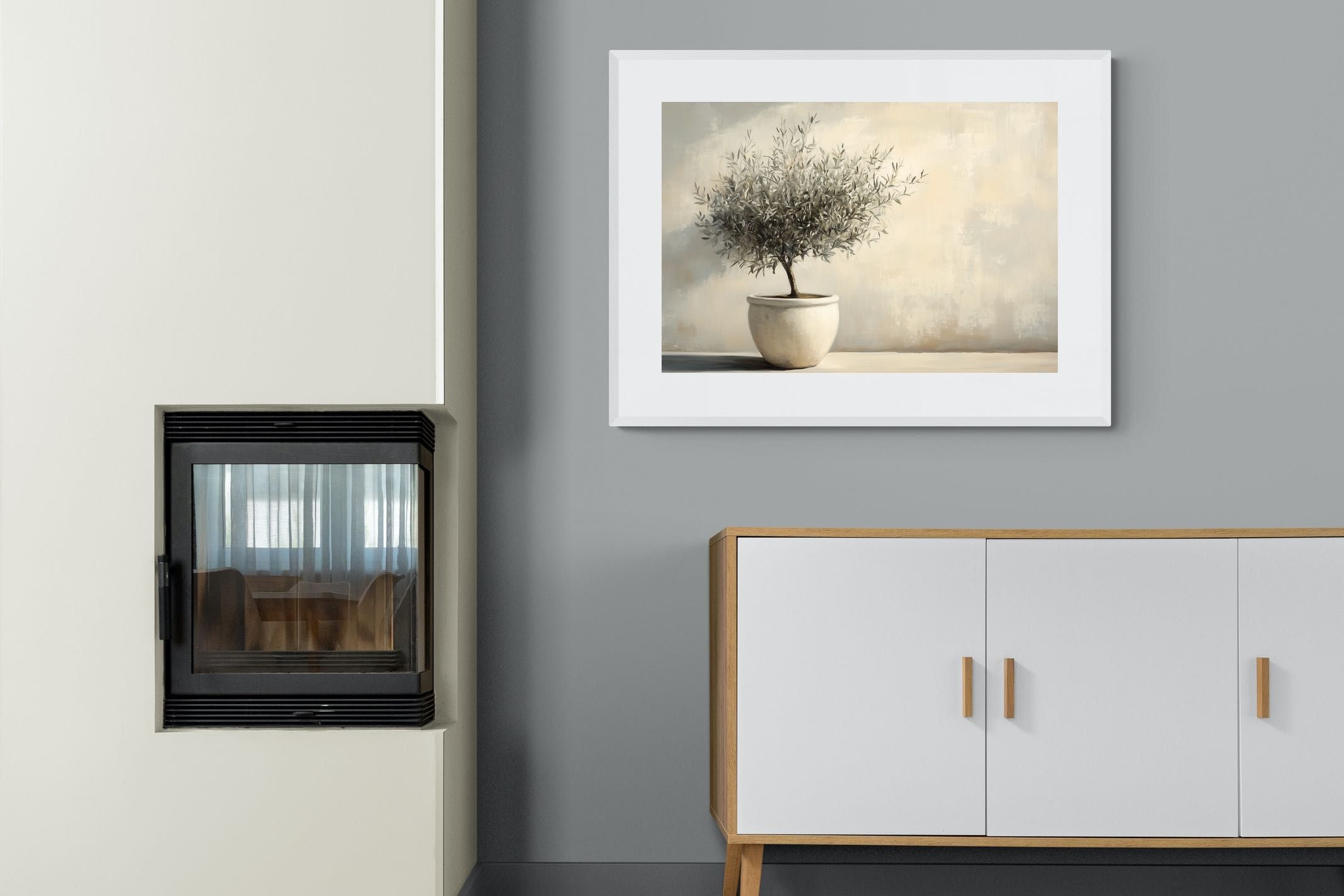 Pixalot Olive Tree in White Pot