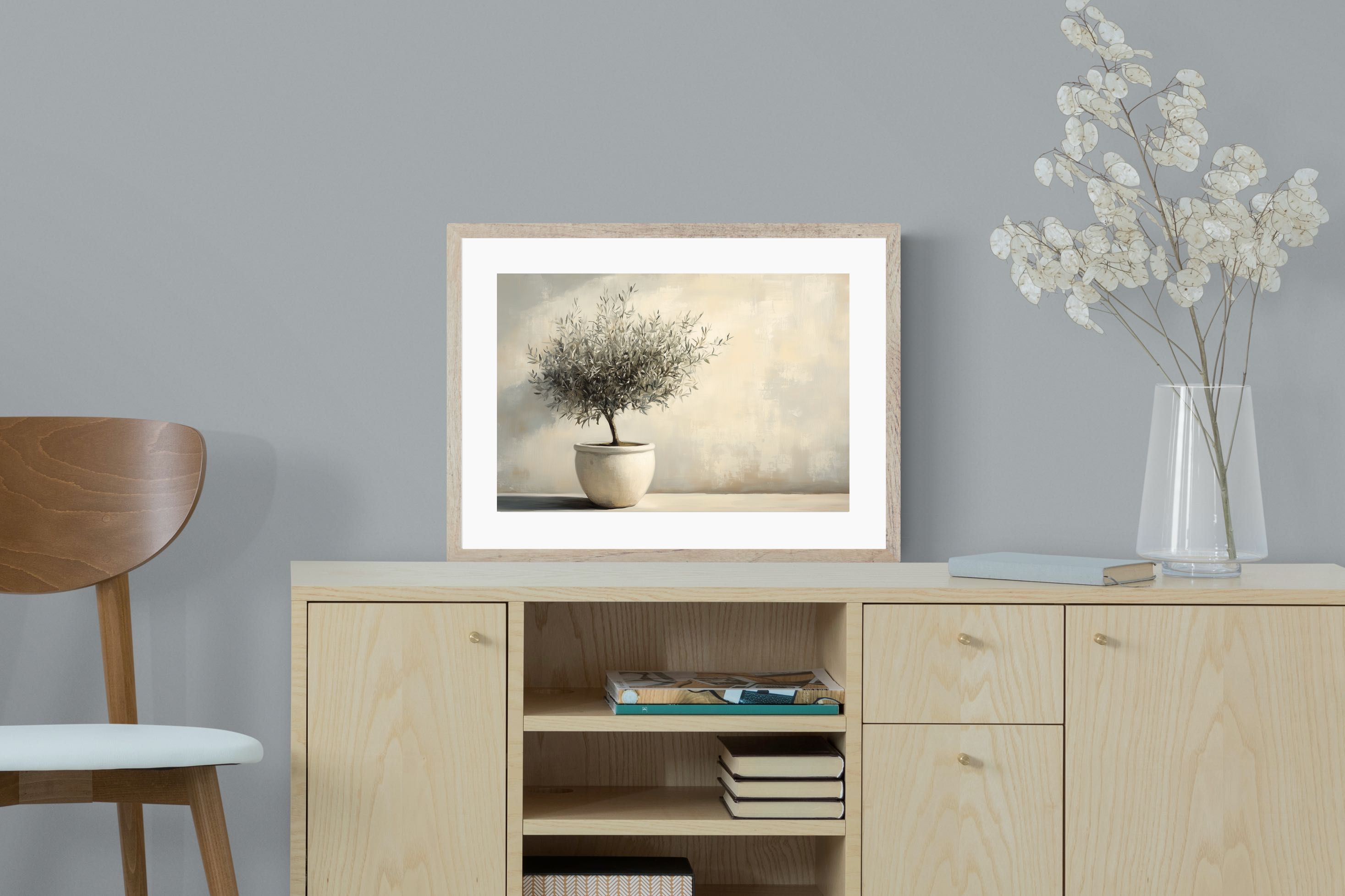 Pixalot Olive Tree in White Pot
