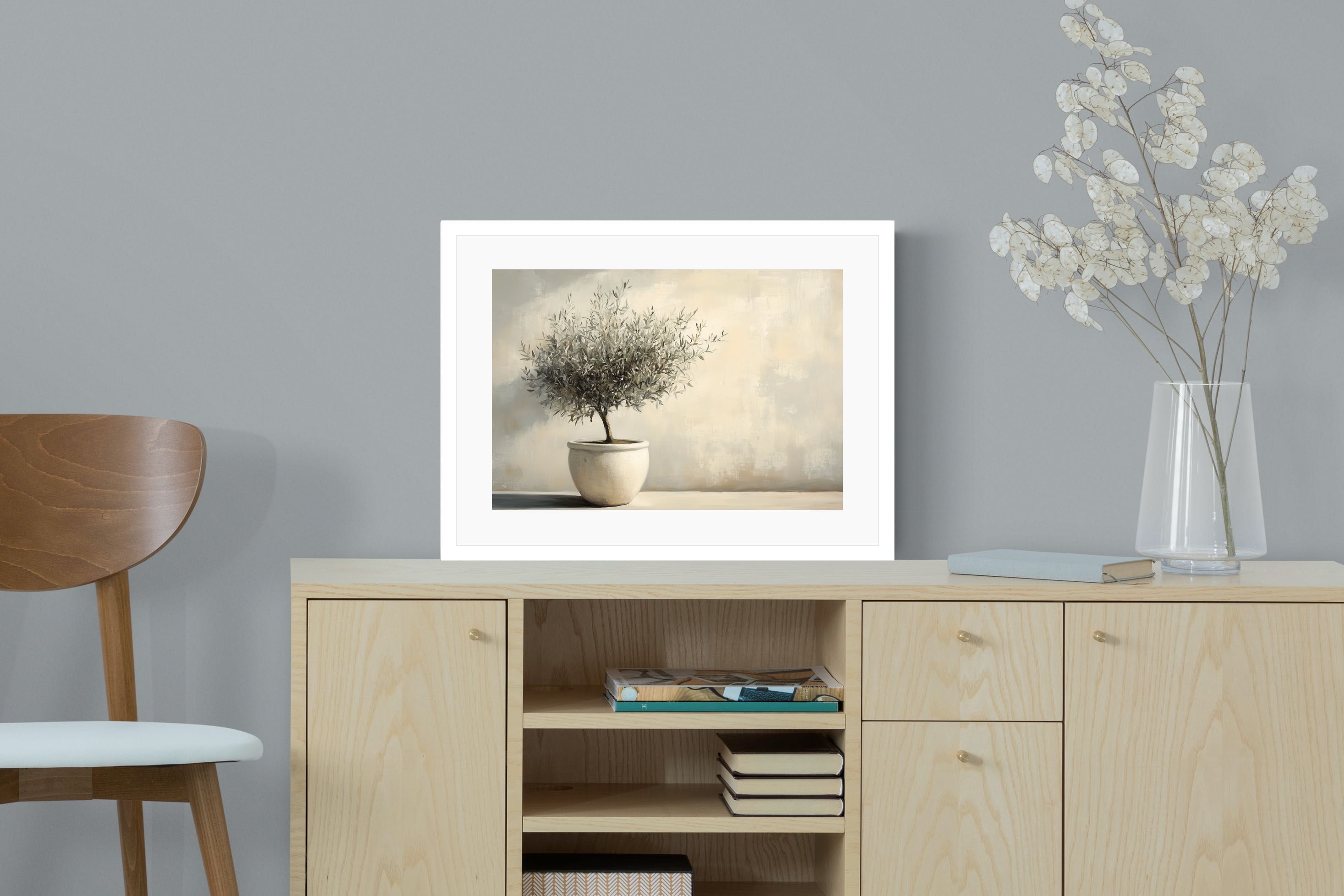 Pixalot Olive Tree in White Pot