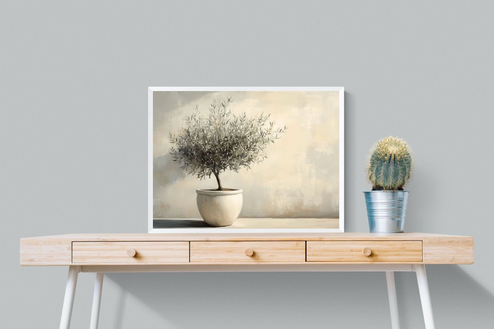 Pixalot Olive Tree in White Pot