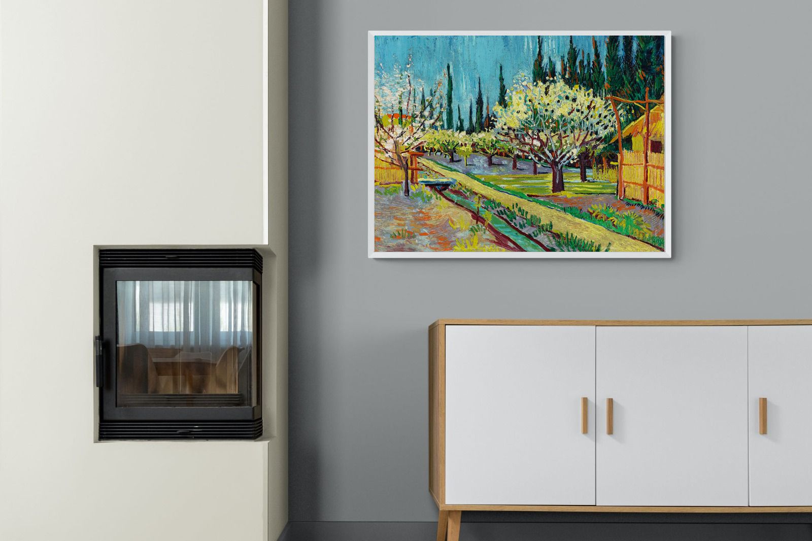 Pixalot ® Orchard Bordered by Cypresses