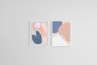 Pastel Shapes Set-Wall_Art-45 x 60cm (x2)-Mounted Canvas-White-Pixalot