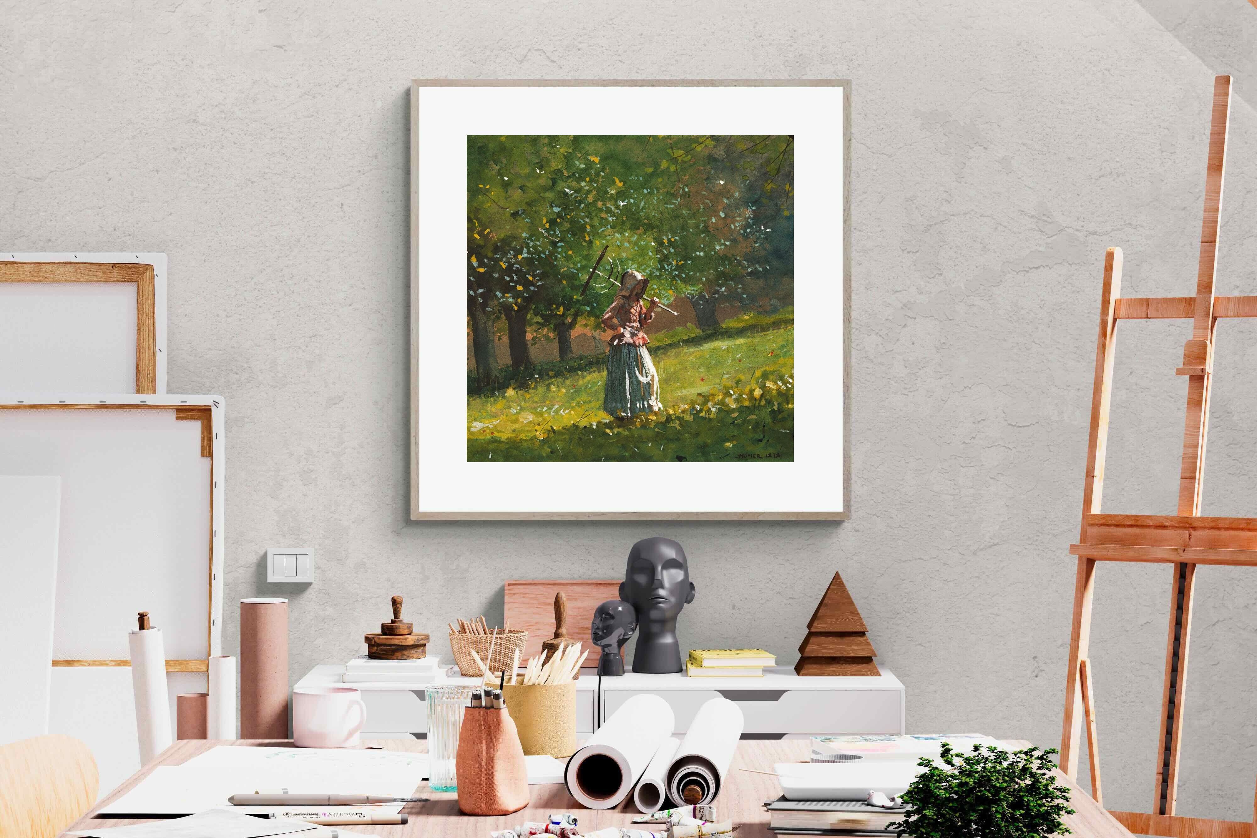 Pixalot ® Girl with Hay Rake