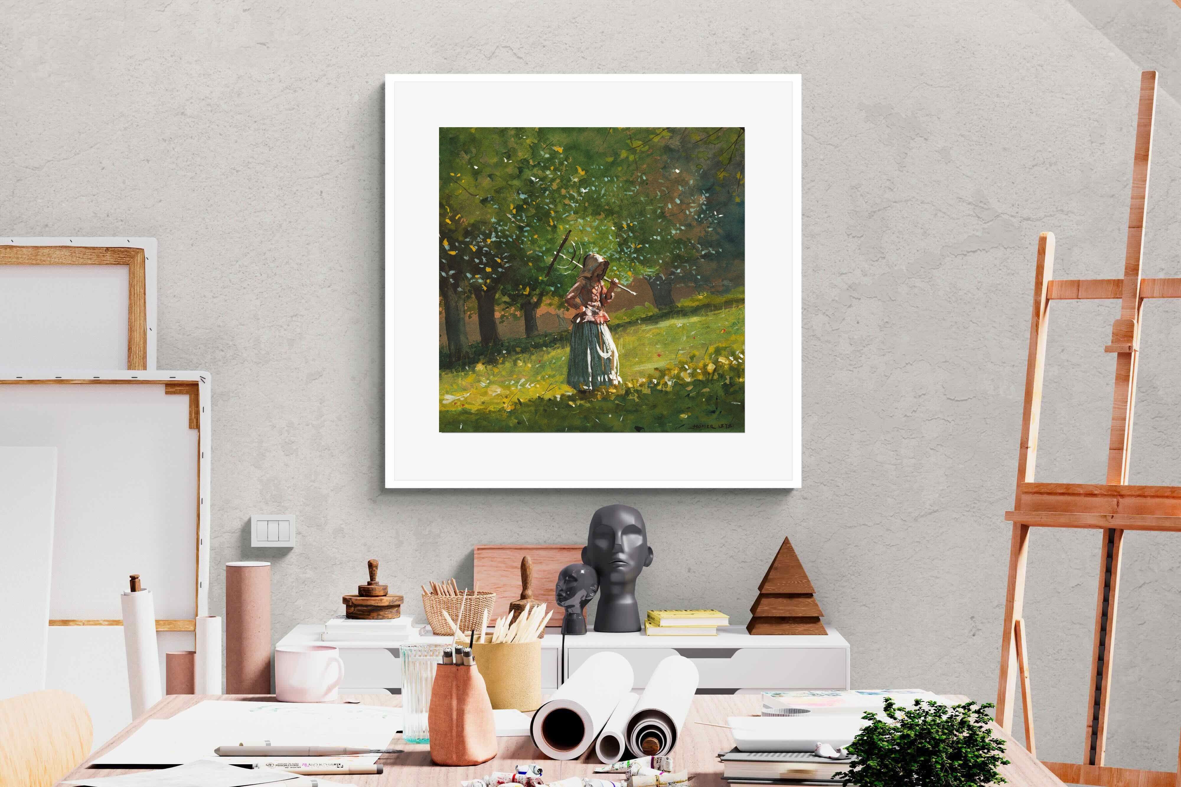 Pixalot ® Girl with Hay Rake