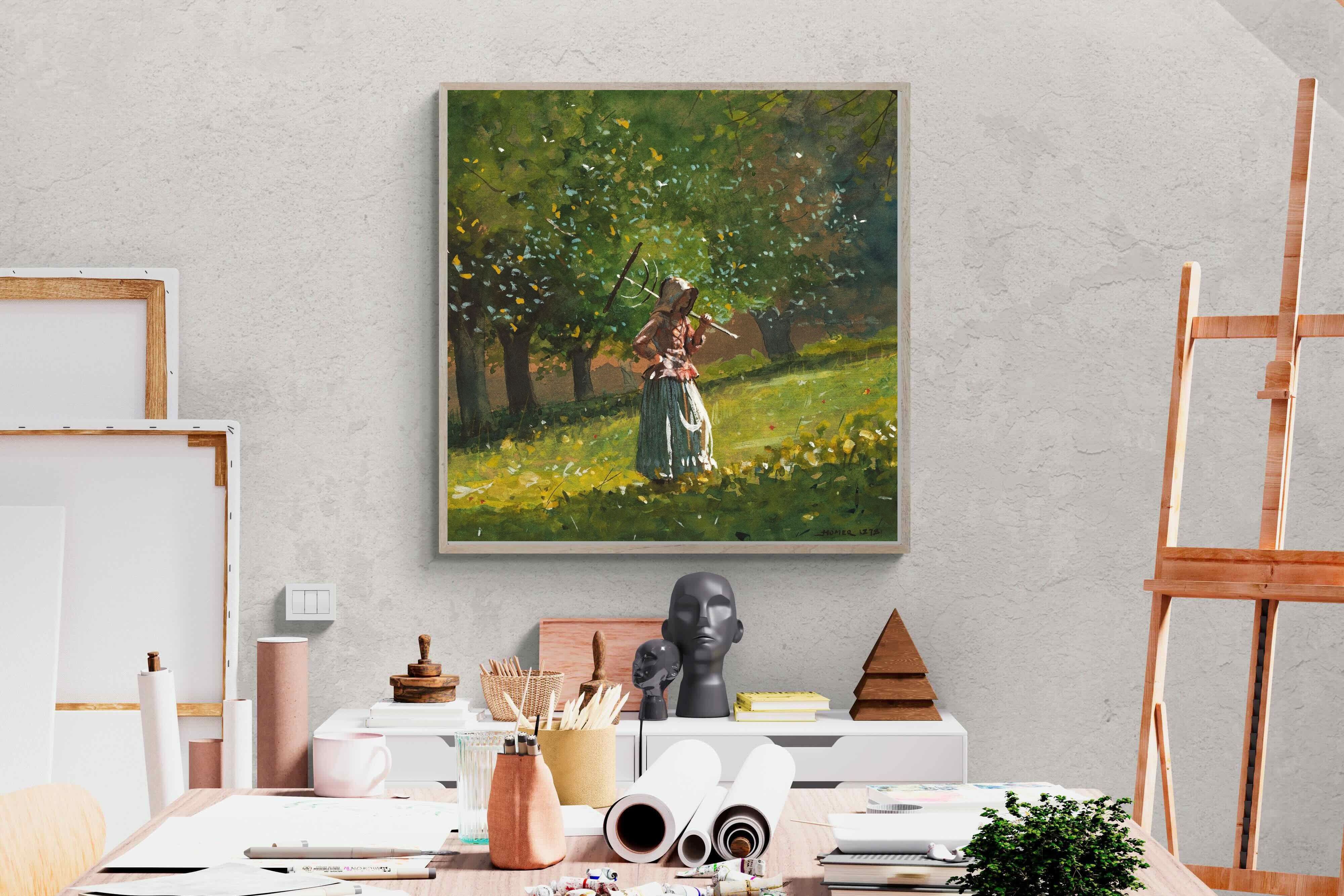 Pixalot ® Girl with Hay Rake