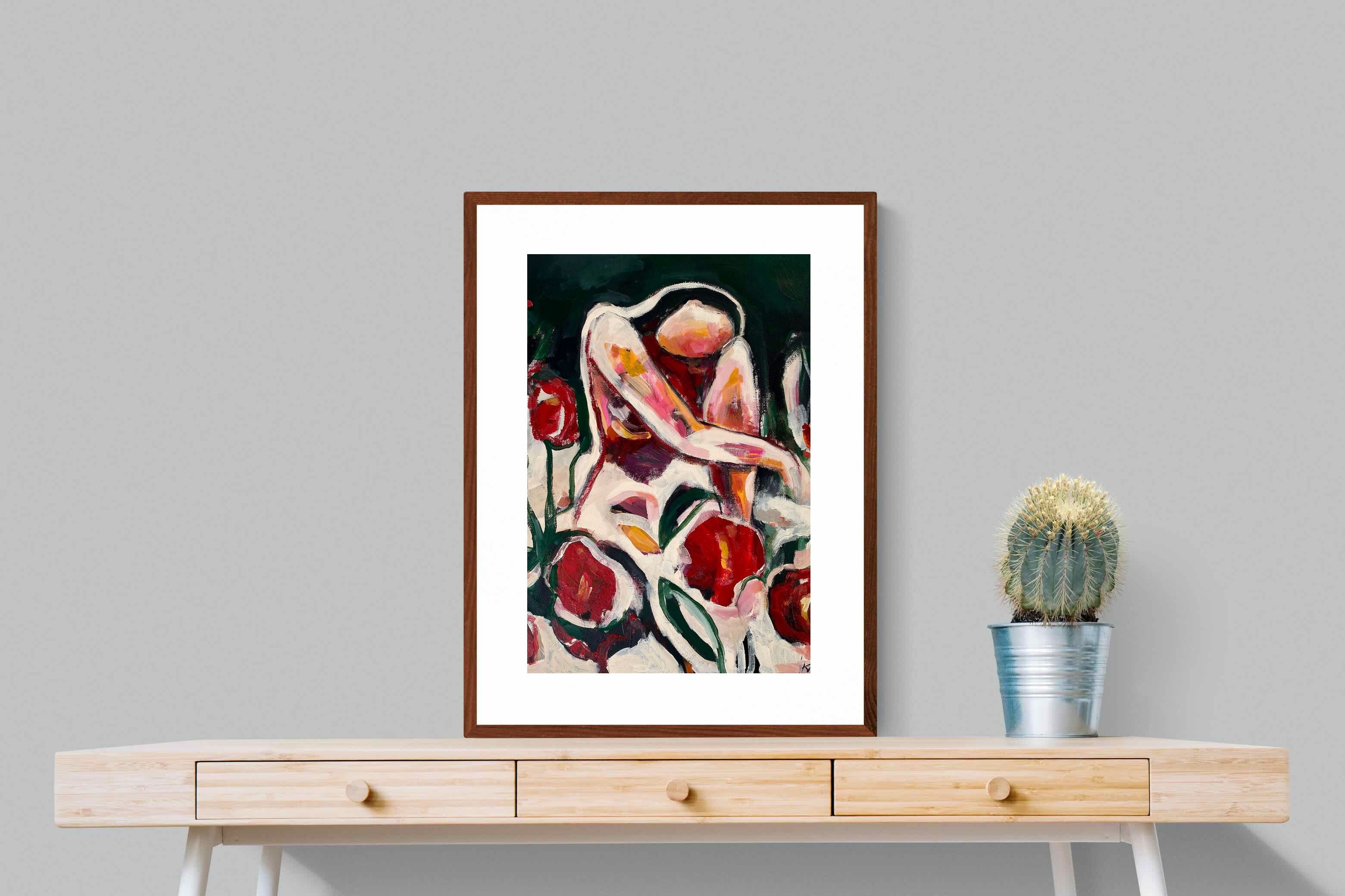 Pixalot Woman Among Red Flowers