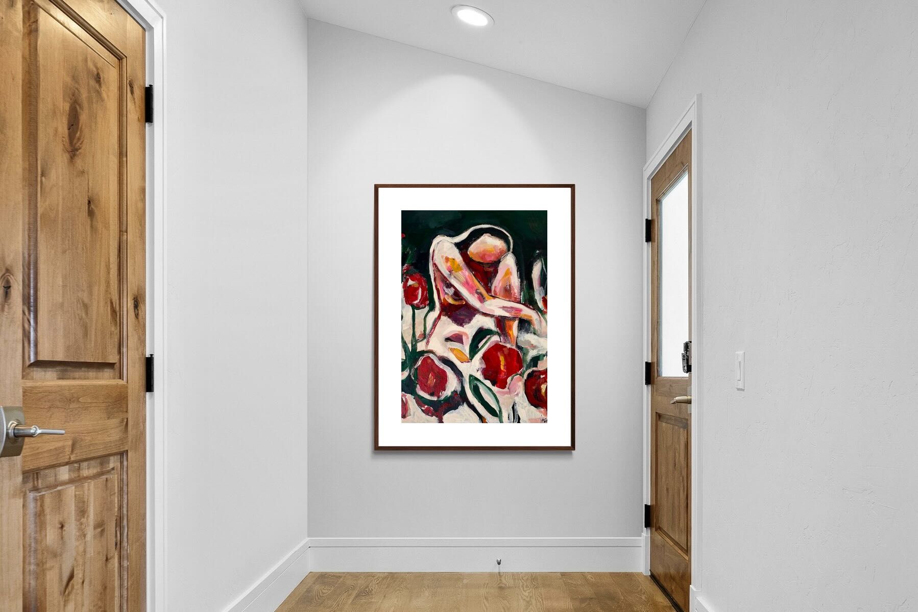 Pixalot Woman Among Red Flowers