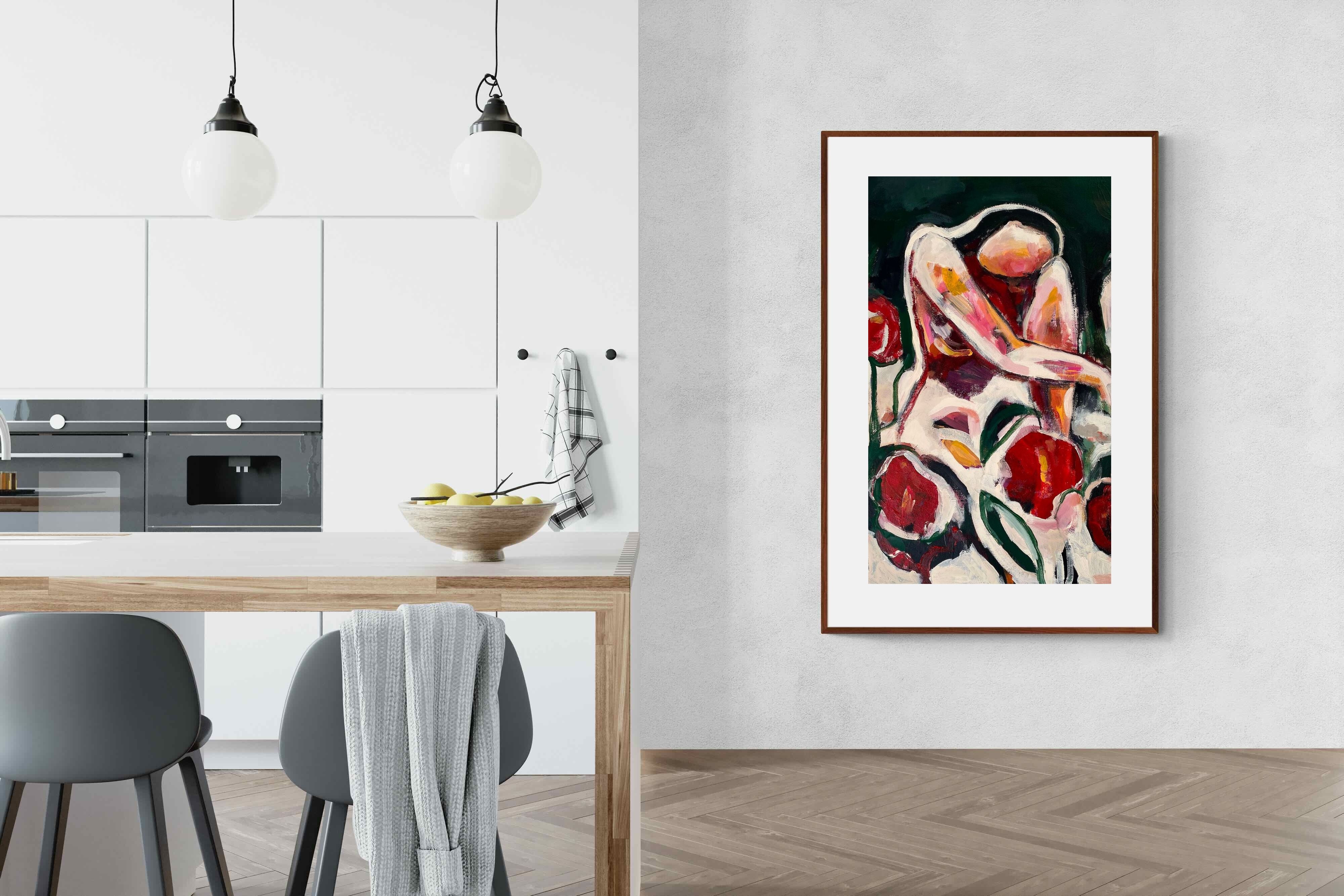 Pixalot Woman Among Red Flowers