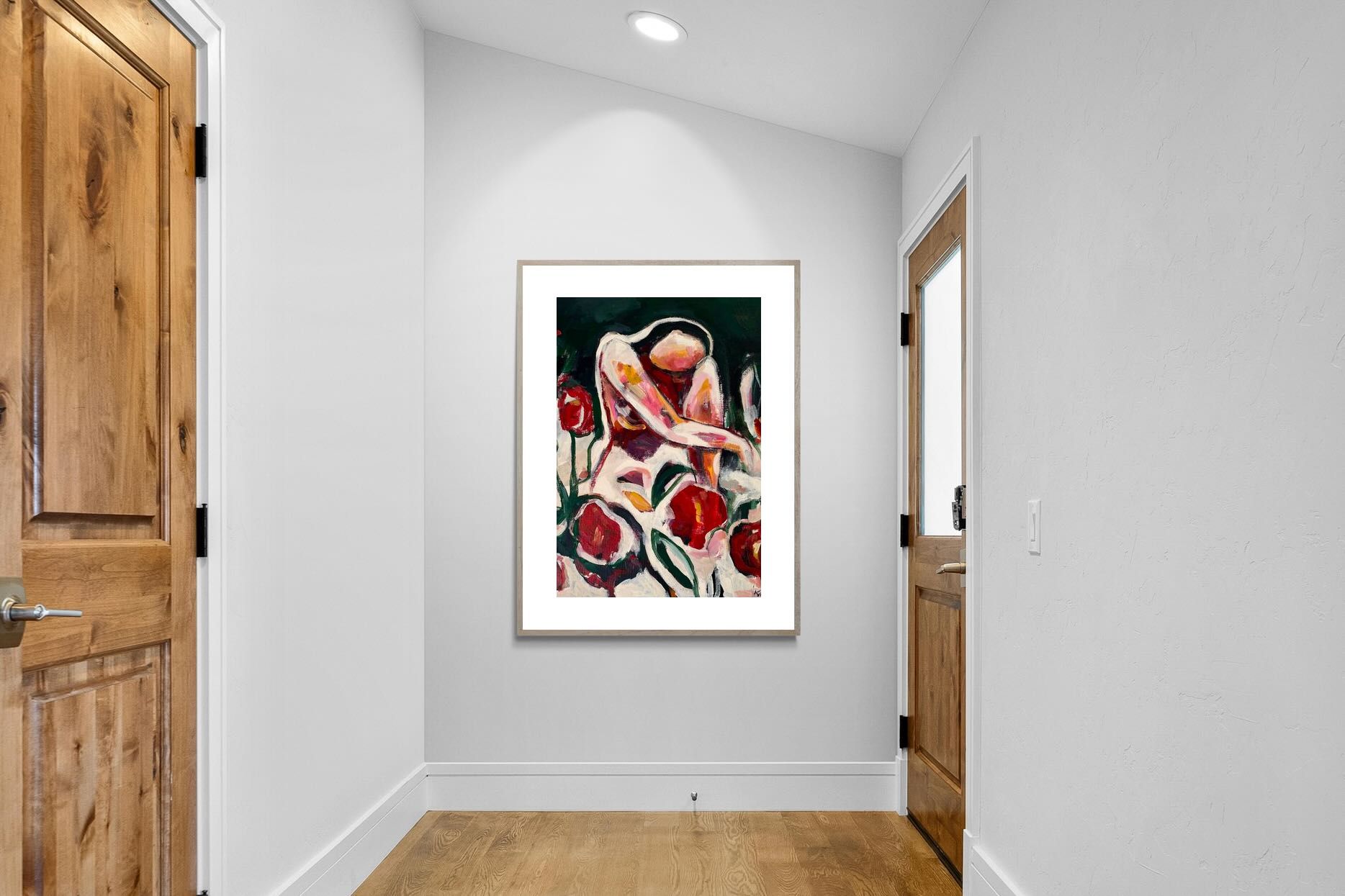 Pixalot Woman Among Red Flowers