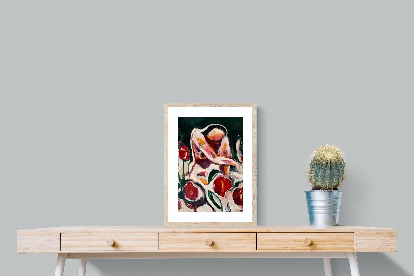 Pixalot Woman Among Red Flowers