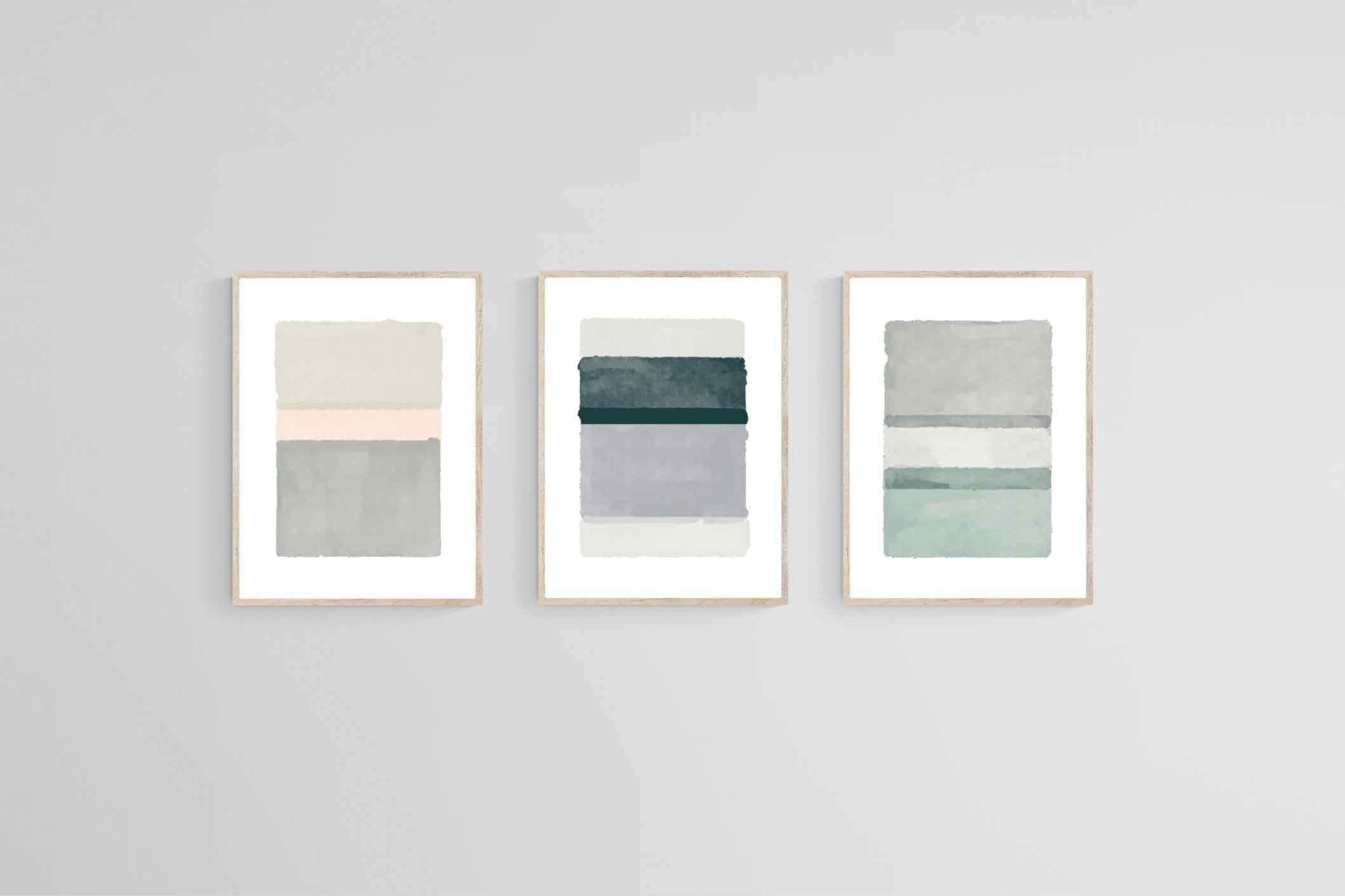 Rothko Set-Wall_Art-45 x 60cm (x3)-Framed Print-Wood-Pixalot