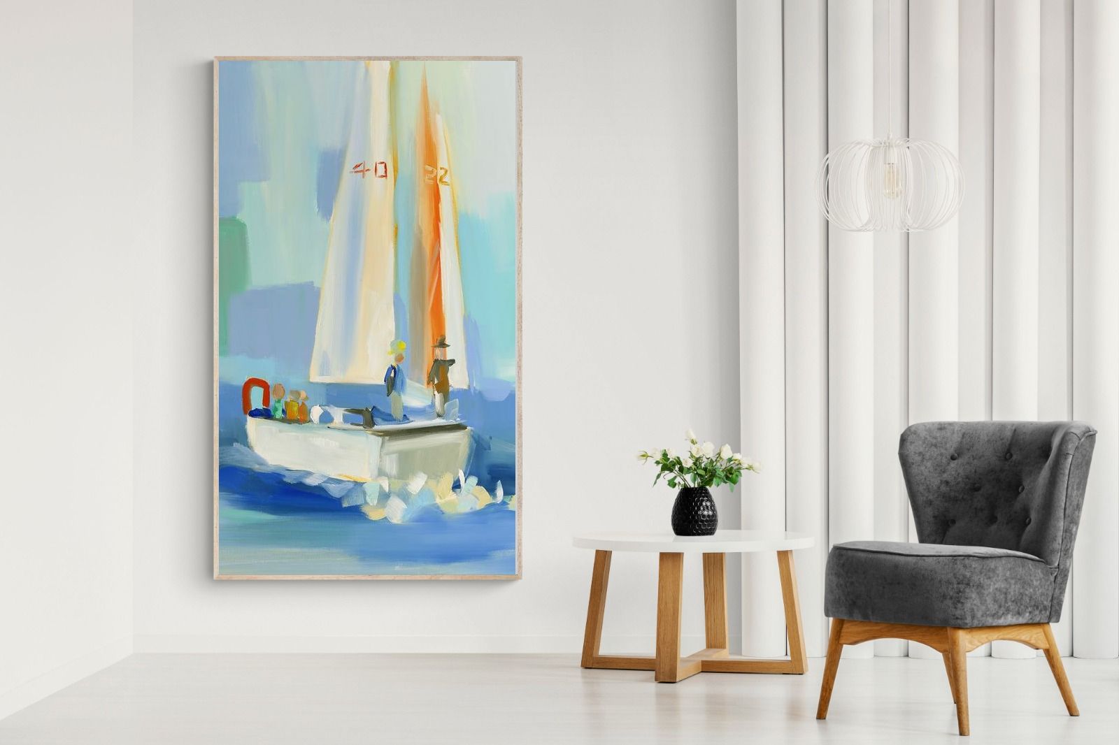 Pixalot Sailboat on the Water