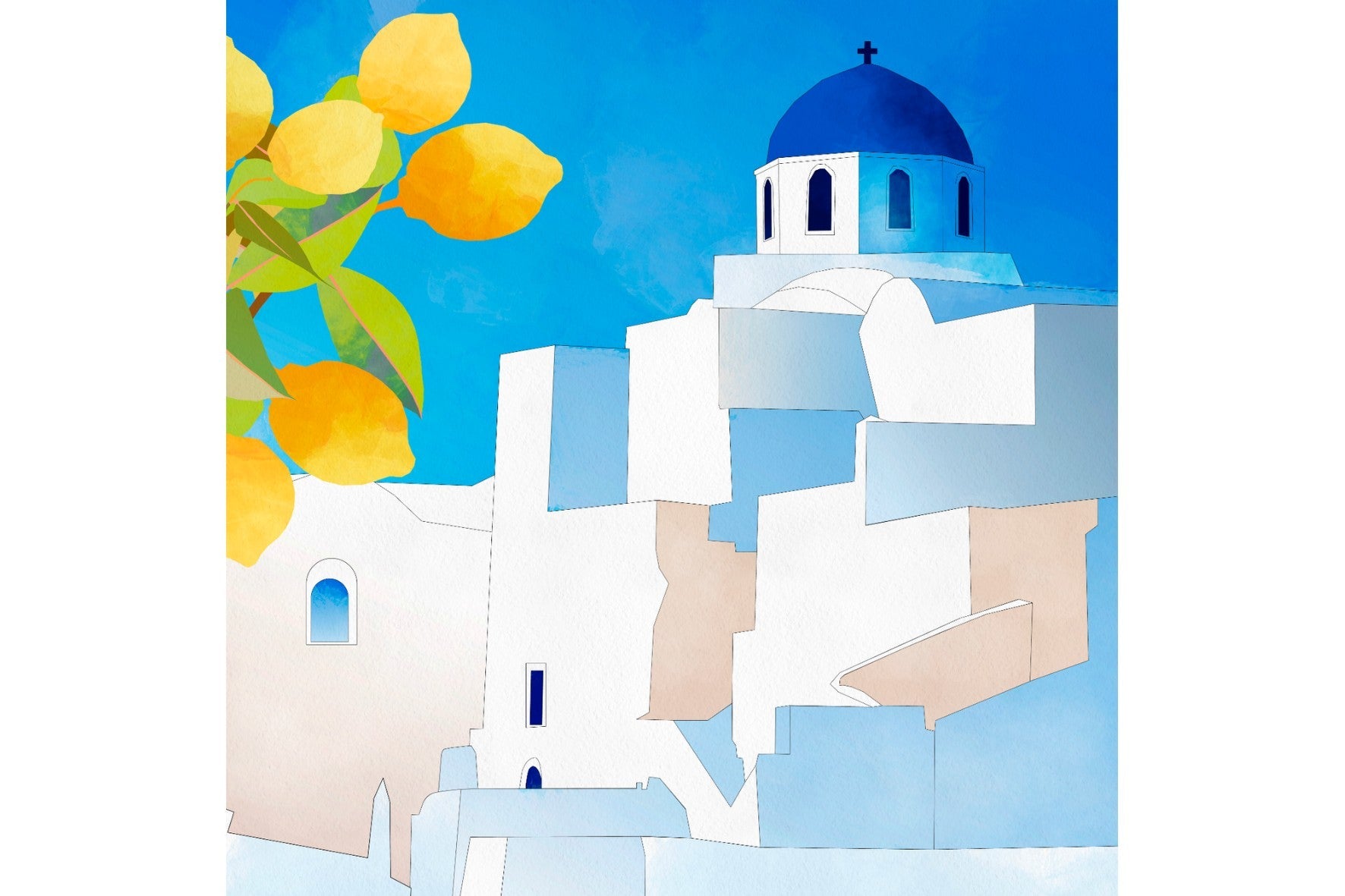 Santorini Sunlight-Wall_Art-Pixalot