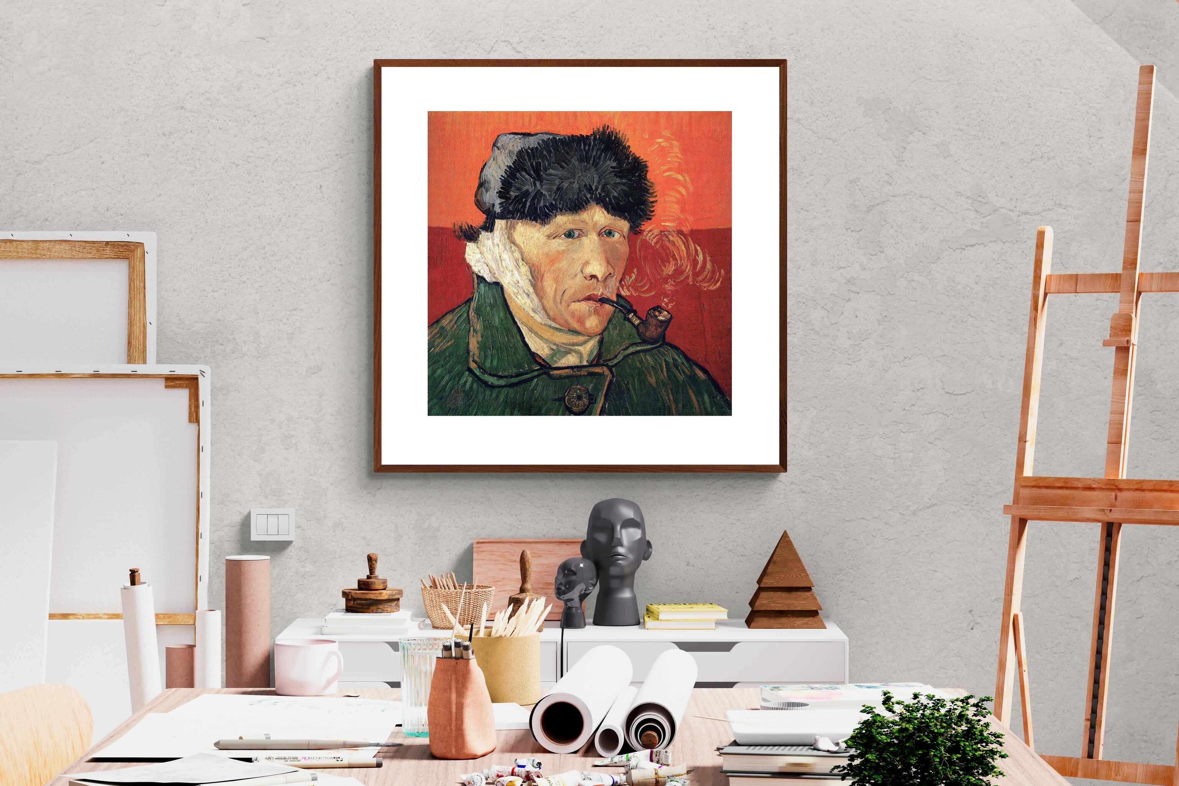 Pixalot Self-Portrait with Bandaged Ear and Pipe