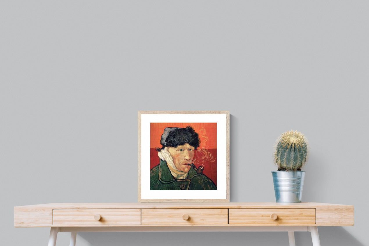 Pixalot Self-Portrait with Bandaged Ear and Pipe