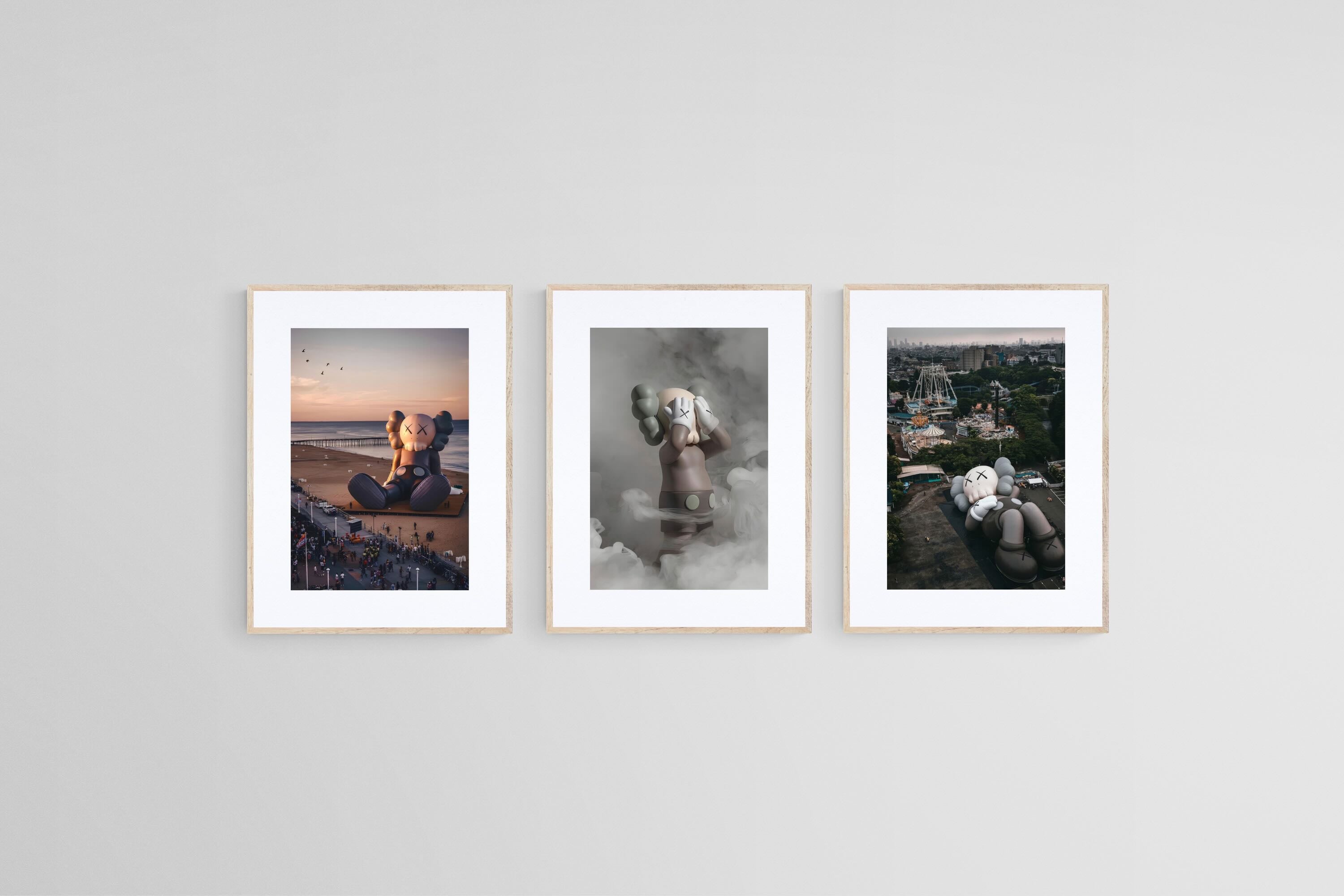 Silent Giants Set-Wall_Art-45 x 60cm (x3)-Framed Print-Wood-Pixalot