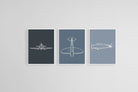 Spitfire Set-Wall_Art-45 x 60cm (x3)-Mounted Canvas-White-Pixalot