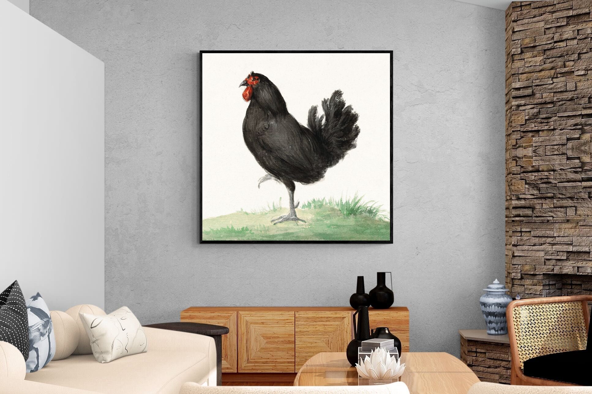 Pixalot Standing Black Chicken