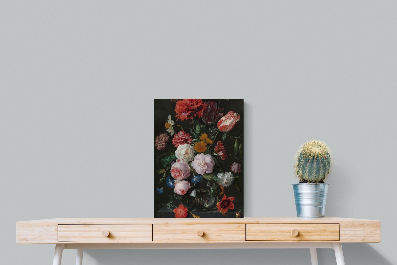 Pixalot Still Life with Flowers in a Glass Vase