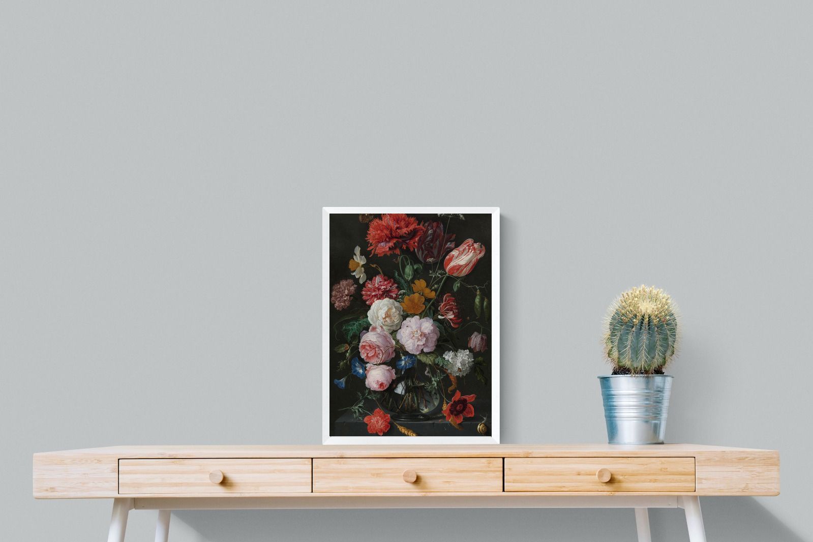 Pixalot Still Life with Flowers in a Glass Vase