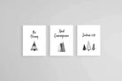 Strong & Courageous Set-Wall_Art-60 x 80cm (x3)-Mounted Canvas-No Frame-Pixalot