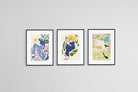 Stylish Loungers-Wall_Art-45 x 60cm (x3)-Framed Print-Black-Pixalot