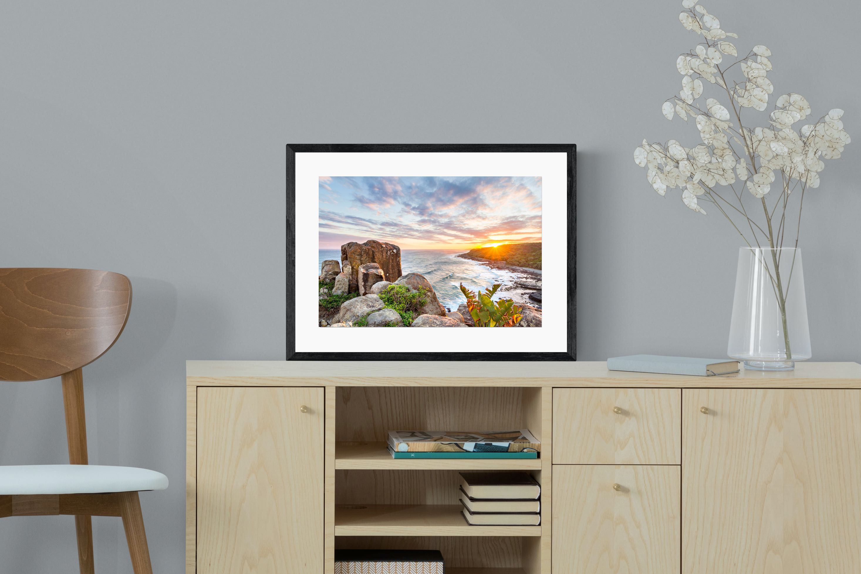 Pixalot Sunrise Over Rocky Bluff