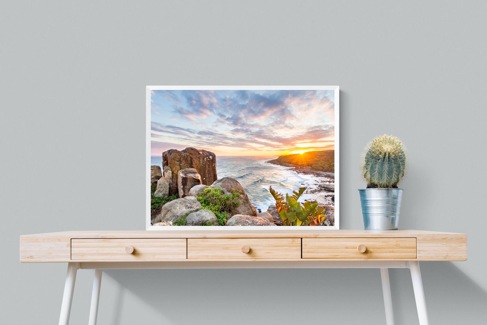 Pixalot Sunrise Over Rocky Bluff