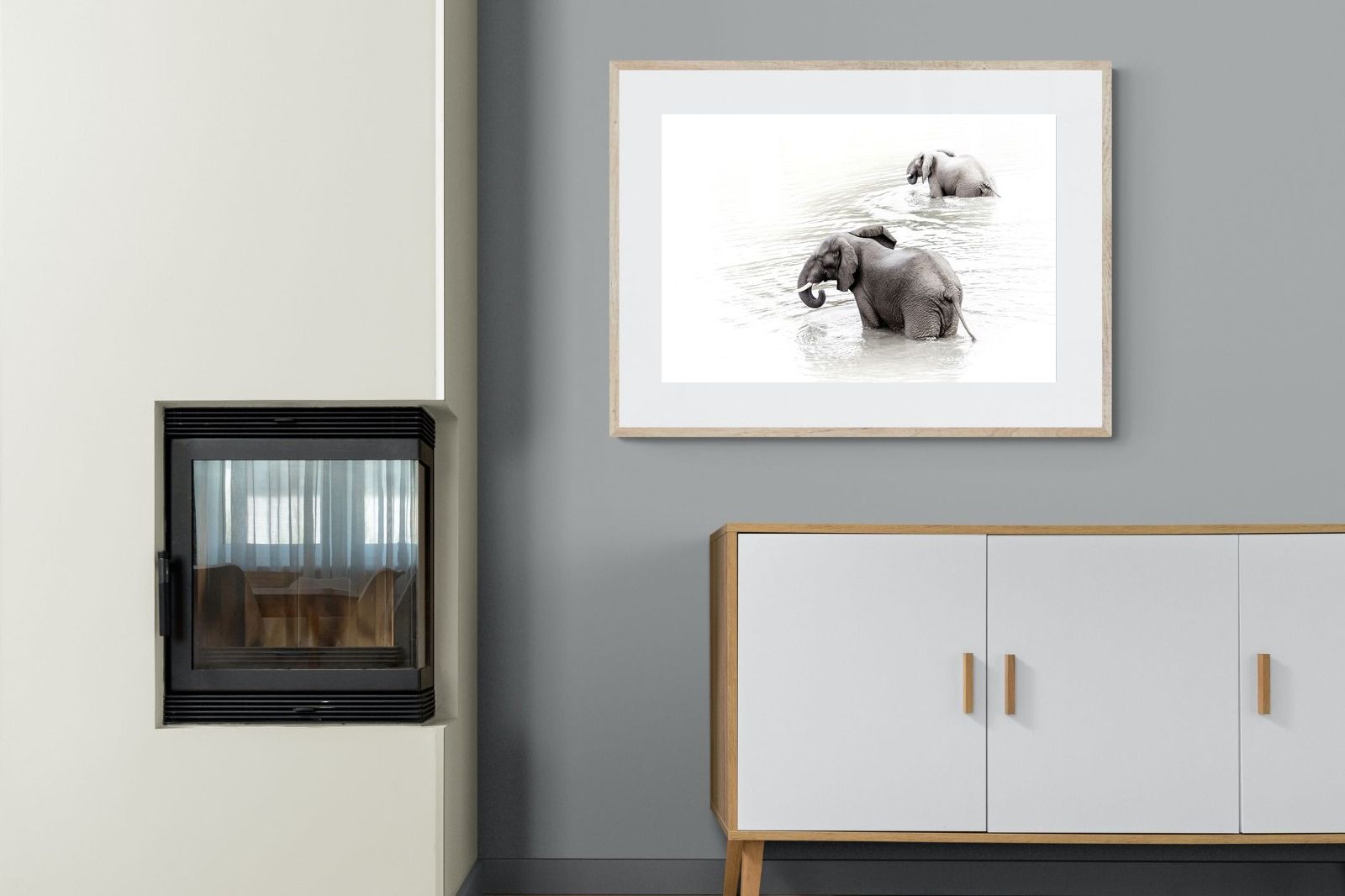 Pixalot Swimming Elephants (Landscape)