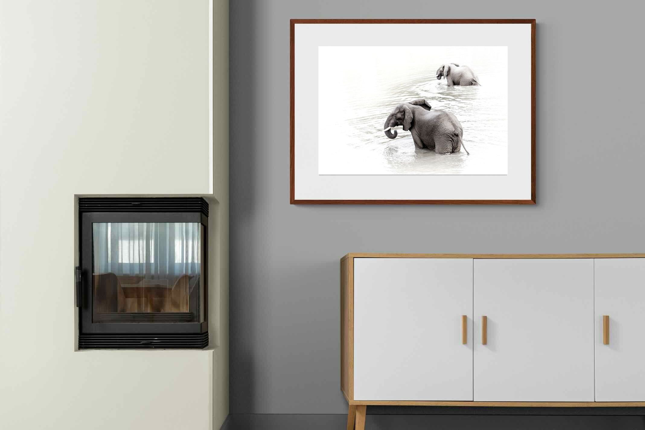 Pixalot Swimming Elephants (Landscape)