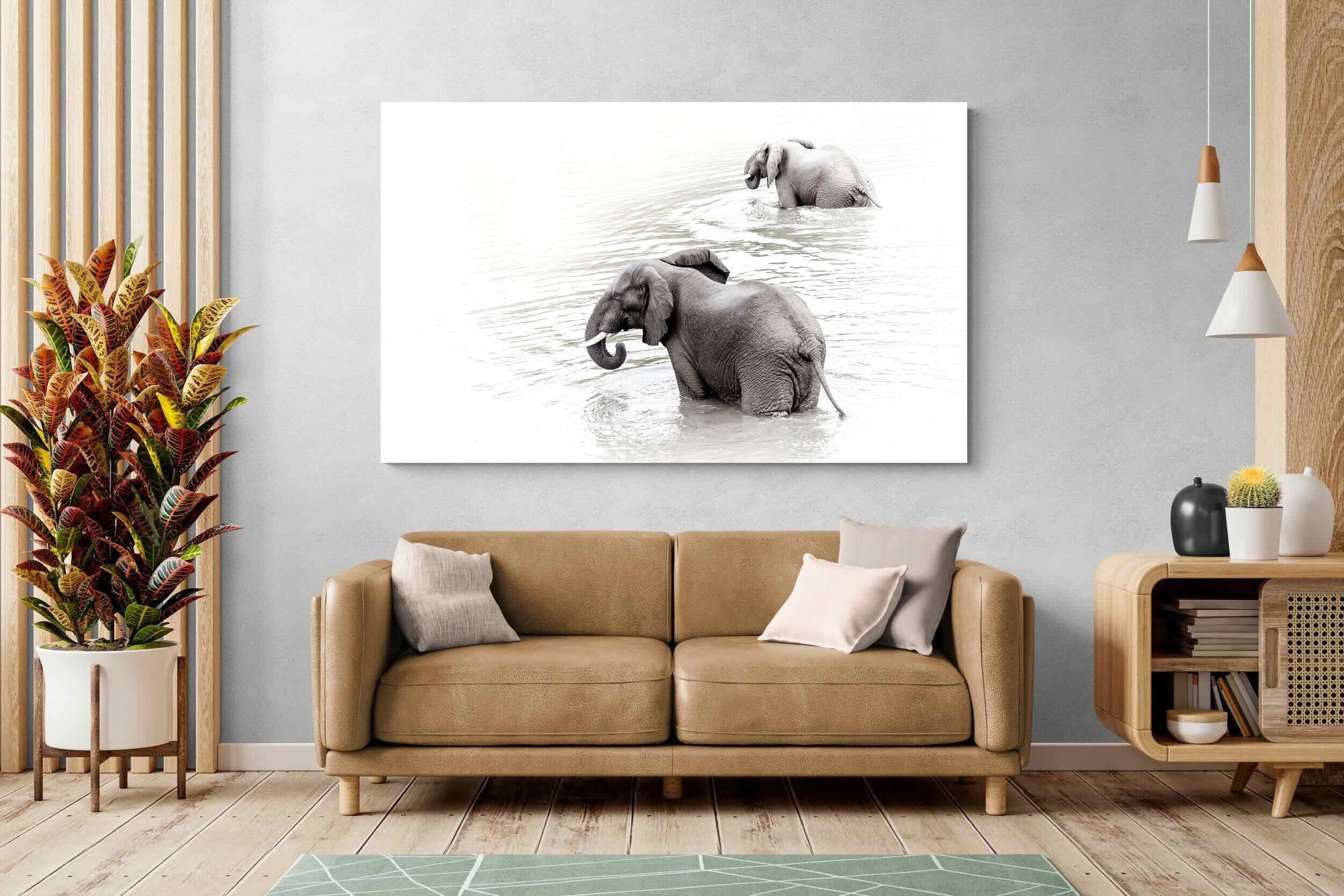 Pixalot Swimming Elephants (Landscape)
