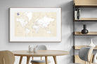 Pixalot Taupe World Map