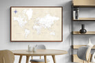 Pixalot Taupe World Map